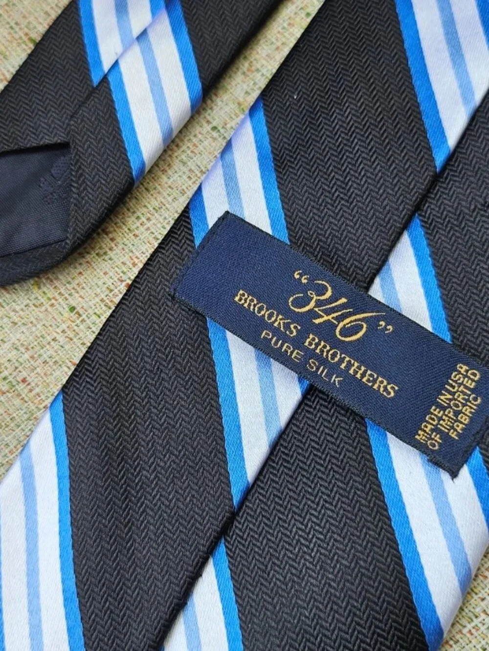 Vintage Brooks Brothers 346 Striped Silk Tie Men Neck Tie Classic Tie Made USA